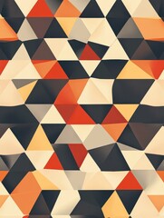 Poster - seamless geometric pattern with triangles