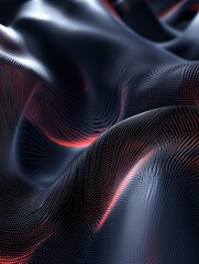 Poster - Dark grey black abstract background with red glowing angular lines design for social media post, business, advertising event. Modern technology innovation concept background