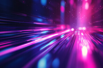 Poster - Abstract background with pink and blue light trails creating a futuristic and dynamic effect