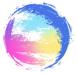 Wall Mural - colorful abstract circular brushstroke