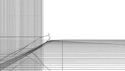 Poster - Dynamic abstract lines representing motion and depth digital art minimalist environment high-contrast viewpoint modern concept for visual impact