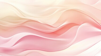 Poster - Soft pastel waves create a calming and serene atmosphere in a delicate fabric composition