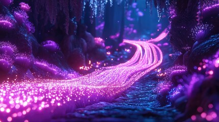 Aufkleber - A futuristic display of glowing internet fiber effects intertwining in a high-tech digital space, representing global connectivity and data flow.