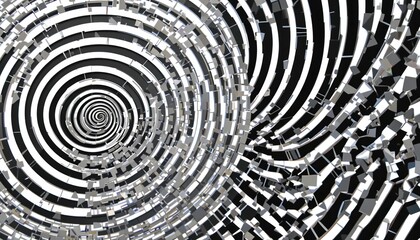 Poster - Dynamic spiral motion of cubes and circles abstract design digital artwork modern environment close-up view visual illusion for creativity