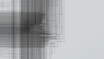 Poster - Dynamic abstract lines creating a visual pattern digital art minimalist design contemporary environment close-up view conceptual representation