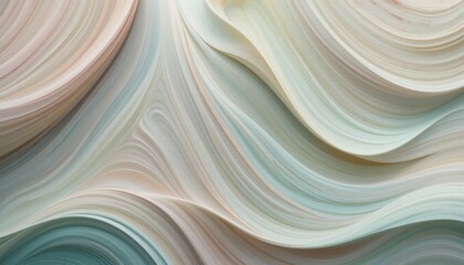 Poster - Abstract flowing patterns digital creation art background soft color palette fluid movement aesthetic design