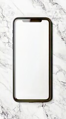 Poster - Sleek device mockup for app interface. Simplicity meets modern design on a clean marble surface.