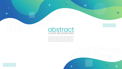 Wall Mural - Modern Graphic Element with Abstract Geometric Shapes. Green Gradient Luxury Background, Vector Illustration