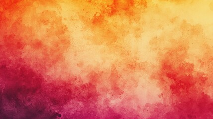 Poster - Blurred gradient watercolor background in vivid warm tones, evoking a beautiful sunset-inspired atmosphere.
