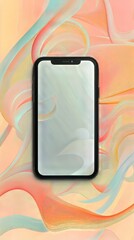Poster - sleek mobile device against abstract background. modern design for digital connectivity and lifestyl