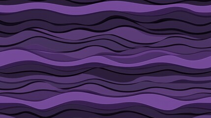 Poster - Dynamic abstract waves in deep purple, creating a smooth and glossy design with a royal touch.