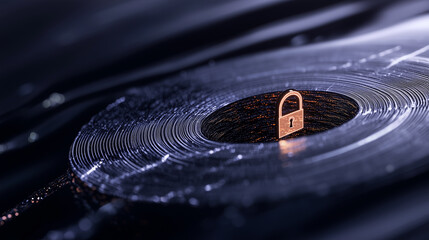 Cyber security concept, privacy for database protection, business concept for internet technology, encryption, information or network protection. Antivirus program. Closed padlock, digital background.
