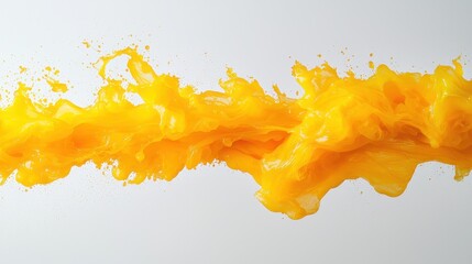 Leinwandbilder - Elegant yellow-orange swoosh border blending smoothly into a light abstract background.