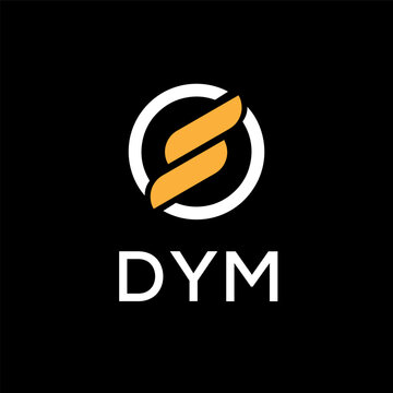 DYM creative minimalist letter logo.