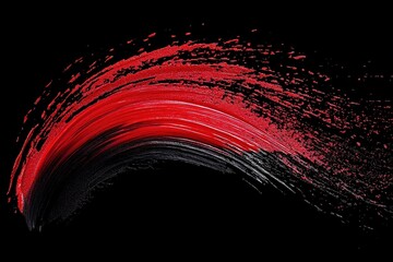 Poster - Red cosmetic smudge, wipe swoosh, isolated. Close up Mascara texture, stroke paint, Full HD, 32k Resolution 