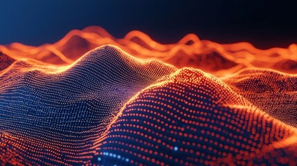 Aufkleber - Minimalistic bright orange speed lines flowing dynamically across a futuristic abstract background.
