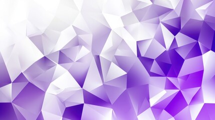 Poster - Modern abstract geometric background in violet hues with interconnected triangular facets and a soft glow.
