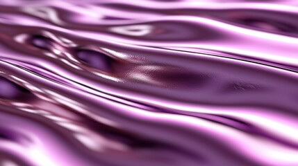 Aufkleber - Shiny purple metallic waves forming a dynamic pattern, perfect for an elegant and futuristic look.