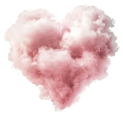 Wall Mural - png white heart cloud heart-shaped pink soft.