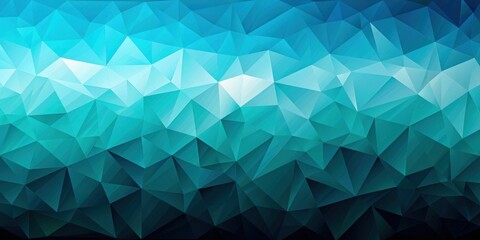 Poster - Abstract Teal and Blue Geometric Low Poly Background