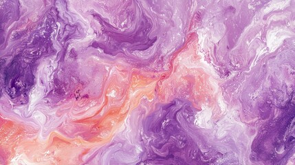 Poster - Soft watercolor background in lilac and violet hues, featuring fluid transitions and delicate textures.
