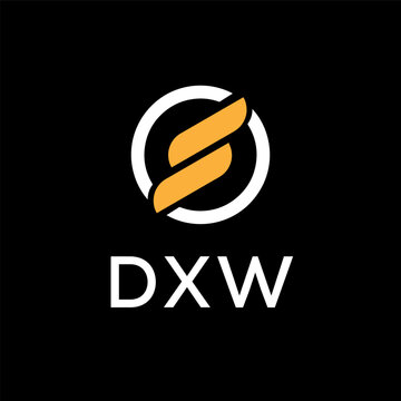 DXW creative minimalist letter logo.	