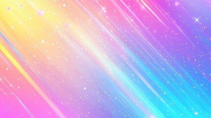 Poster - Vibrant prism light dispersion effect with scattered refractions in an abstract rainbow glow.