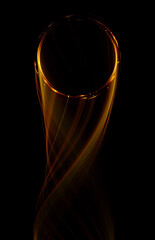 Wall Mural - swirl stage. neon glowing circles. light trails. glint bright spiral. motion ellipse..slow shutter l
