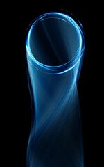 Wall Mural - swirl stage. neon glowing circles. light trails. glint bright spiral. motion ellipse..slow shutter l