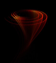 Wall Mural - swirl stage. neon glowing circles. light trails. glint bright spiral. motion ellipse..slow shutter l