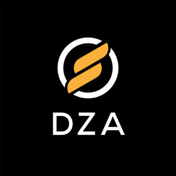 DZA creative minimalist letter logo.	