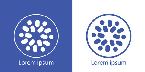 abstract simple blue design logo concept