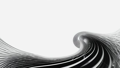 Poster - Dynamic wave motion design abstract art digital graphics minimalist environment overhead view creative concept for modern aesthetics