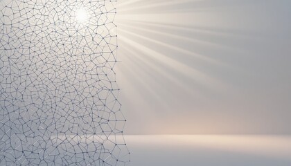 Poster - Dynamic energy flow abstract conceptual visualization modern digital environment high-tech aesthetics light and shadow play