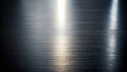 Poster - Reflective Brushed Metal Surface Texture with Light Glare