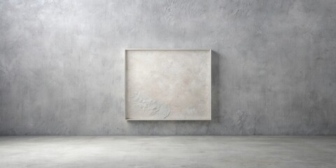 Aufkleber - Empty interior room with a minimalist framed artwork on a textured wall
