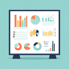 Poster - Data visualization showcase business insights office presentation modern design clean aesthetic