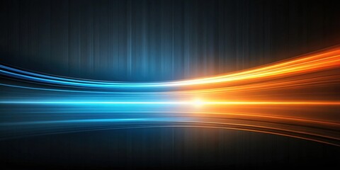 Aufkleber - Abstract Background of Dynamic Blue and Orange Light Streaks