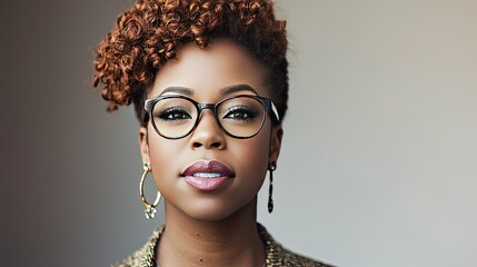 Poster - A powerful female leader in a conference room, presenting her business insights with confidence.