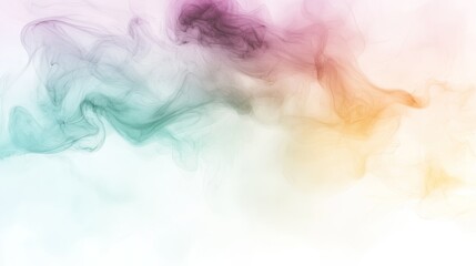 Leinwandbilder - Soft lavender, mint green, and pale yellow swirl together in a digital abstract design, evoking a calming atmosphere perfect for modern creative endeavors