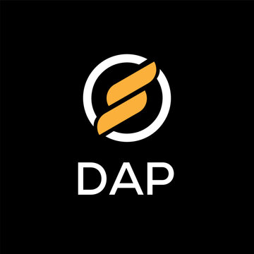 DAP creative minimalist letter logo.	