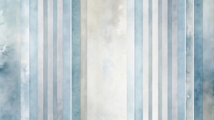 Poster - Abstract Watercolor Stripes Background with Subtle Texture and Variations in Shades of Blue and Gray