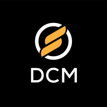 DCM creative minimalist letter logo.	