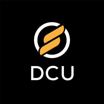 DCU creative minimalist letter logo.	
