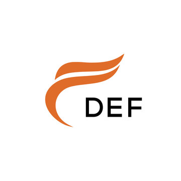 DEF creative minimalist letter logo.	