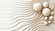 © nichapa - Abstract Off White Spheres on Wavy Textured Surface