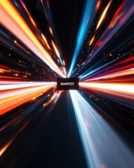 Leinwandbilder - Quantum Manifestation Cosmic Intention Visualization for Digital Wellness, Motivational Branding and Transformative Personal Growth Marketing