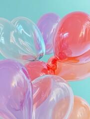 Aufkleber - Luminous Pan American Day Balloon Harmony Pastel Digital Marketing Trend for Creative Corporate Celebration and Social Media Content Design