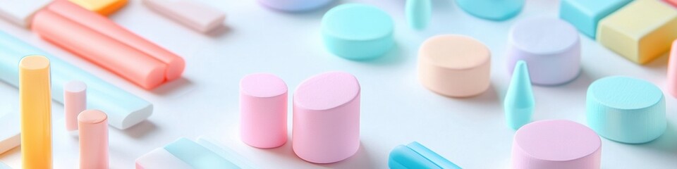 Fototapete - Pastel Digital Analytics Minimalist Data Visualization Dashboard Showcasing Multi-Chromatic Financial Modeling with Soft Geometric Design Trends