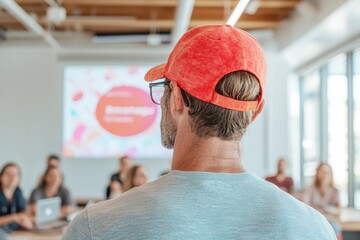Aufkleber - Hybrid Learning Revolution Inclusive Digital Marketing Workshop for Millennials and Gen Z - Collaborative Skill Empowerment in Modern Flexible Workspace